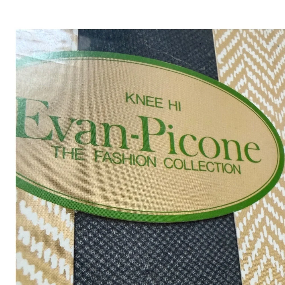 Evan-Picone Vintage Teal Knee‎ High Stockings Nylon Hosiery Size 8.5-11 74401804